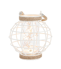 Metal Cage LED Lantern Battery Powered Lamp 7.3