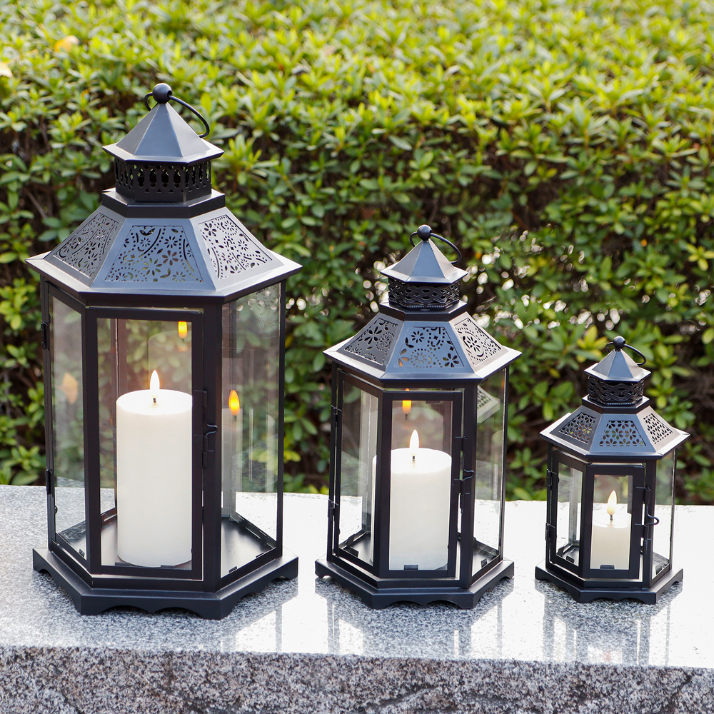 Set of 3 Decorative Candle Lanterns18''&13