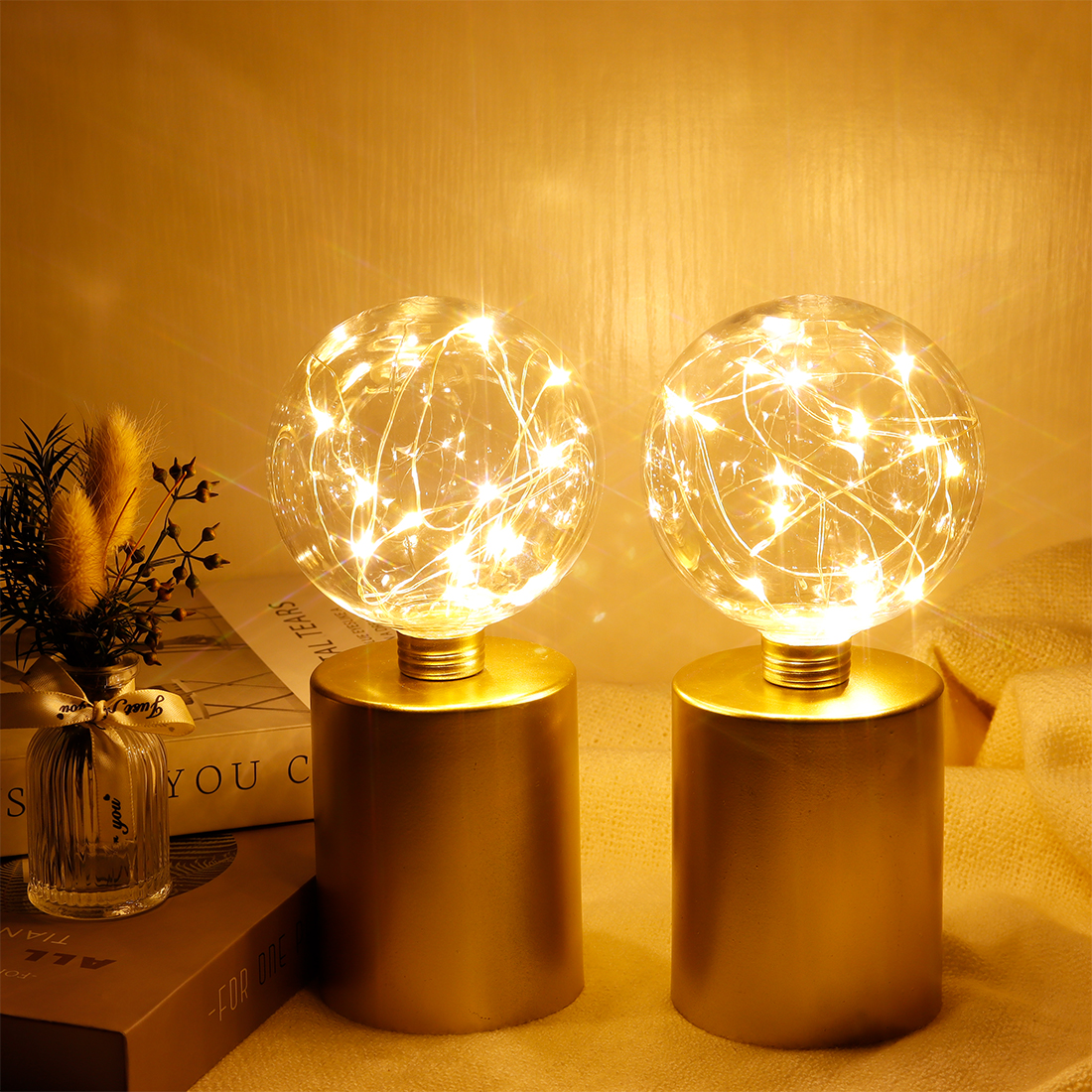 Gold battery lamp