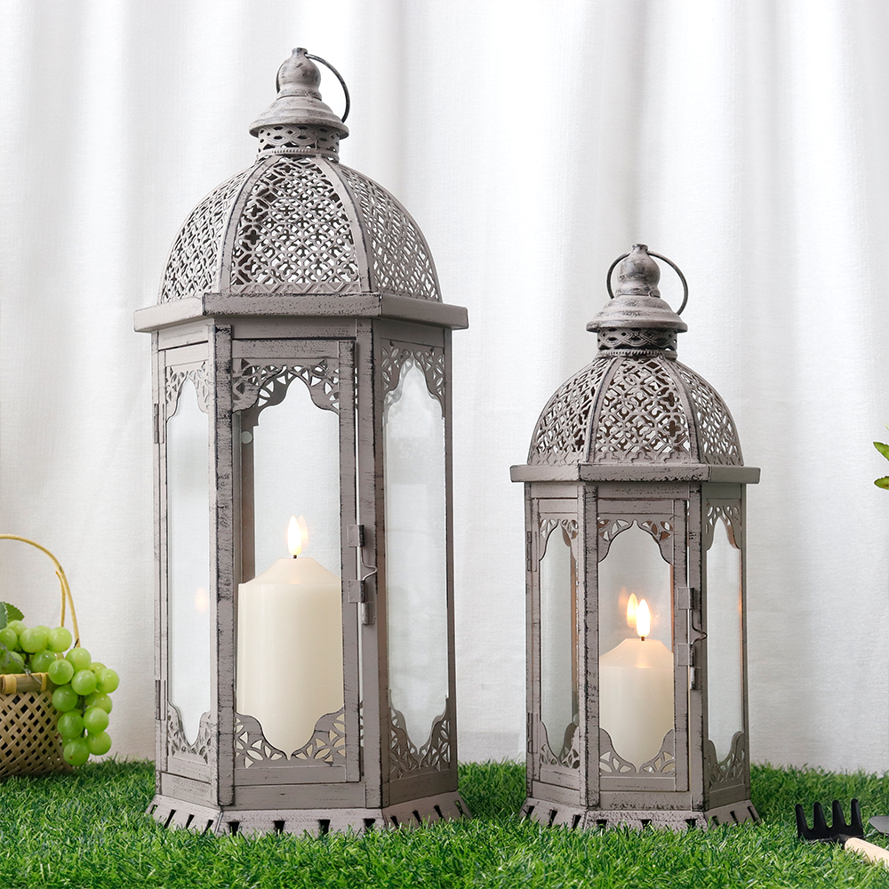 Set of 2 Decorative Candle Lantern 22